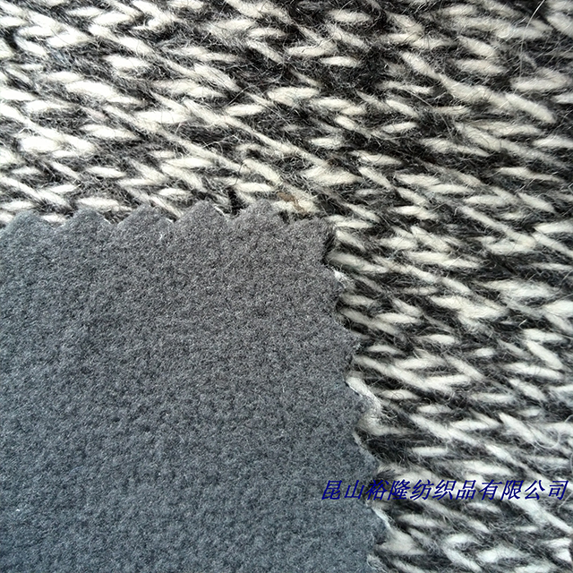 Double Color Wool Fabric Bonded With Polar Fleece