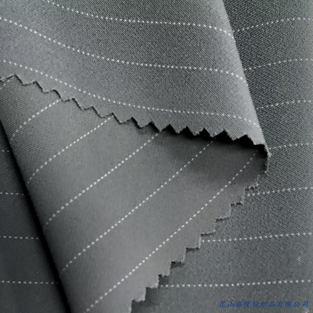 High Quality Suiting Viscose Polyester Spandex Stripe Twill Fabric